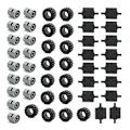 Miniatyrbild 1 av 5: 48 st Mini Hjul Axlar Pack Block Bil Tillbehör Däck Nav Klassiska Byggstenar Barn Diy Leksaker Block För Barn