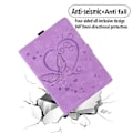 Pikkukuva 5 / 5: Samsung Galaxy Tab A9:lle suunniteltu nahkainen tabletin suojakotelo, jossa on rakkausperhonen-reliefikuvio Purple
