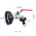 Miniatyrbild 1 av 6: IBC-tankadapter IBC-koppling IBC-anslutning IBC-tankadapter - 3/4 alloy and plastic nipple