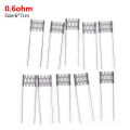 Miniatyrbild 1 av 5: 10Pc DIY Rebuild Mesh Coils 0,6/0,8/1,0/1,2ohm för Xros Calibur 0.6ohm