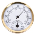 Miniatyrbild 1 av 7: Analog luftfuktighet temperaturmätare inomhus termometer Gold