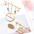 Miniatyrbild 5 av 5: Örhängen Display Stativ Guld Örhängen Display Rack T-Shape Earri A L