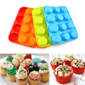 Miniatyrbild 1 av 8: 12 koppar silikon muffins muffins bakplåt non-stick diskmaskin