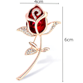 Miniatyrbild 5 av 5: Mode Röd Rose Blomma Broscher Kvinnor Kläder Kappa Smycken Ac