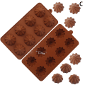 Miniatyrbild 1 av 8: 15 Cavity Cone Whirlwind Silikon form för chokladmous C