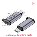 Miniatyrbild 1 av 8: Usb-C till Micro USB Mini USB Adapter Typ-C hona till mikro USB F