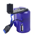 Miniatyrbild 5 av 6: Mobiltelefon Nödladdare USB Vev Hand Manuell Dynamo Blue