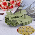 Miniatyrbild 1 av 8: 4st/ set DIY form bladform 3D cookie ter kex molds k