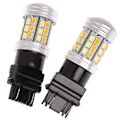 Miniatyrbild 7 av 9: 2st 3157 LED Bärnstensvit Bak Blinkers Parkering Hög power