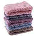 Miniatyrbild 5 av 8: Mjuk, varm plädad fleece-sängfilt Stora mesh -flanellfiltar Gray