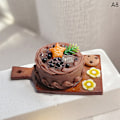 Miniatyrbild 7 av 7: Miniatyr födelsedagstårta Modell DIY Hemtillbehör Dockhus D A3