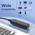 Miniatyrbild 4 av 8: 4 Port High Speed ​​USB Hub Med Kabel Mini USB Splitter Hub För Black