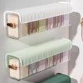 Miniatyrbild 3 av 7: Vägghängande Transparenta Underkläder Trosor Förvaringslåda Strumpor St White