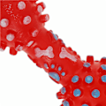 Miniatyrbild 7 av 7: Prickade hantelformade hundleksaker Pipande Faux Bone Pet Chew Toys