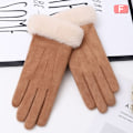 Miniatyrbild 1 av 8: Modehandskar Höst Vinter e Furry Warm Full Finger vantar F F
