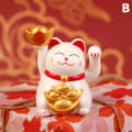 Miniatyrbild 1 av 8: 1st Mini Solar Powered Lucky Cat och Lucky Cat Home Car Decor Gi B