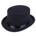Miniatyrbild 1 av 5: Svart topp hatt trollkarl kostym smoking mat hatt hatt bröllop Kristus A2