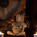 Miniatyrbild 3 av 8: Moder Jord Konst Brons Gaia Staty Present Lera Gravid kvinna Ta A