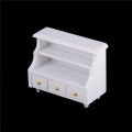 Miniatyrbild 3 av 5: Dollhouse Miniatyrmöbler Vit träskåp för 0 0