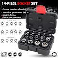 Miniatyrbild 1 av 5: 14st E Typ Torx Star Kvinnlig Bit Socket Set Wrench Sockets E4-