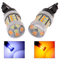 Miniatyrbild 2 av 9: 2st 3157 LED Bärnstensvit Bak Blinkers Parkering Hög power