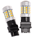 Miniatyrbild 1 av 9: 2st 3157 LED Bärnstensvit Bak Blinkers Parkering Hög power