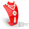 Miniatyrbild 1 av 7: 4 färger akryl skyltdocka Halsband Smycken Display Hållare Red
