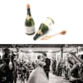 Miniatyrbild 2 av 7: 5 st Romantiskt bröllopsfest Champagneflaska Form DIY Self Wat