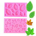 Miniatyrbild 6 av 8: 3D Mini Rose Flower Leafs Form DIY Fondant Chocolate S A3