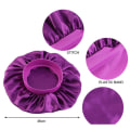 Miniatyrbild 4 av 6: Fashion Big Size Satin Silk Bonnet Sleep Night Cap Head Cover Wine Red