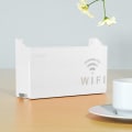 Miniatyrbild 1 av 8: Trådlös Wifi Router Hylla Förvaringslåda Vägghängande ABS Organiz White