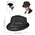 Miniatyrbild 6 av 8: Halloween 1920-tals Cosplay-kostym Gatsby Masquerade Hat Pocket Wa L