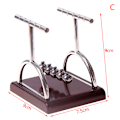 Miniatyrbild 1 av 8: Hantverk Newtons Cradle Skrivbordsbordsdekor Metall Pendelkula Phy C