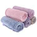 Miniatyrbild 8 av 8: Mjuk, varm plädad fleece-sängfilt Stora mesh -flanellfiltar Gray