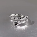 Miniatyrbild 2 av 5: Gothic Open Snake Ring Justerbara Djurringar För Män Kvinnor Fa