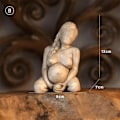 Miniatyrbild 7 av 8: Moder Jord Konst Brons Gaia Staty Present Lera Gravid kvinna Ta A
