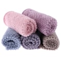 Miniatyrbild 3 av 8: Mjuk, varm plädad fleece-sängfilt Stora mesh -flanellfiltar Gray