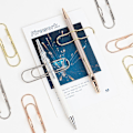 Miniatyrbild 5 av 8: Multi-purpose pappersklämmor Paper Fix Clips Pennklämmor Notebook Pi Rose Gold