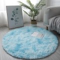 Miniatyrbild 6 av 8: Lyxiga runda mjuka faux fårskinnspäls mattor Tvättbar ull Be Light blue 60*60cm