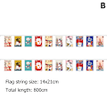 Miniatyrbild 8 av 8: Stil Lucky Cat Hanging String Flag Sushi Restaurant Bunting B A