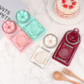 Miniatyrbild 8 av 8: Egg ter Egg Slicer Sectioner ter Form Flower-Shape Lunch Mea Red