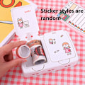 Miniatyrbild 1 av 5: e Plastknapp Skrivbordsförvaringsbox Smycken Organizer Case Wit Double grid With sticker