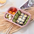 Miniatyrbild 3 av 8: Bento Box Grade Wheat Straw Storage Case Portable Storage Con A3