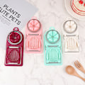 Miniatyrbild 7 av 8: Egg ter Egg Slicer Sectioner ter Form Flower-Shape Lunch Mea Red