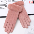 Miniatyrbild 7 av 8: Modehandskar Höst Vinter e Furry Warm Full Finger vantar F F