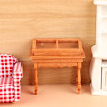 Miniatyrbild 1 av 8: 1:12 Dockhus Miniatyrskåp Clamshell Display/Förvaringskabin Brown