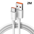 Miniatyrbild 1 av 8: 120W 10A Typ C Snabbladdningskabel Datasladd Snabbladdning USB Type c 2m