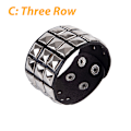 Miniatyrbild 1 av 5: Unik Nit Stud Wide Cuff Punk Gothic Rock Unisex armring Brac C