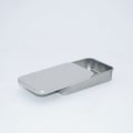 Miniatyrbild 4 av 8: Metall rektangulär tom mini plåtlåda plåt Push Candy Pill C Silver