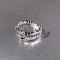 Miniatyrbild 4 av 5: Gothic Open Snake Ring Justerbara Djurringar För Män Kvinnor Fa